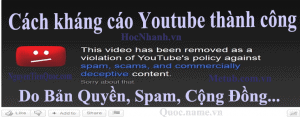 Cách kháng cáo Youtube Thành Công