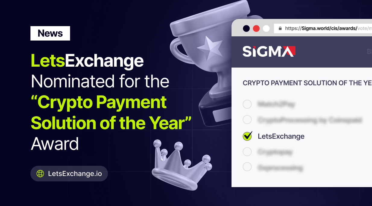 Letsexchange nominated for Crypto Payment Solution of the year award.png